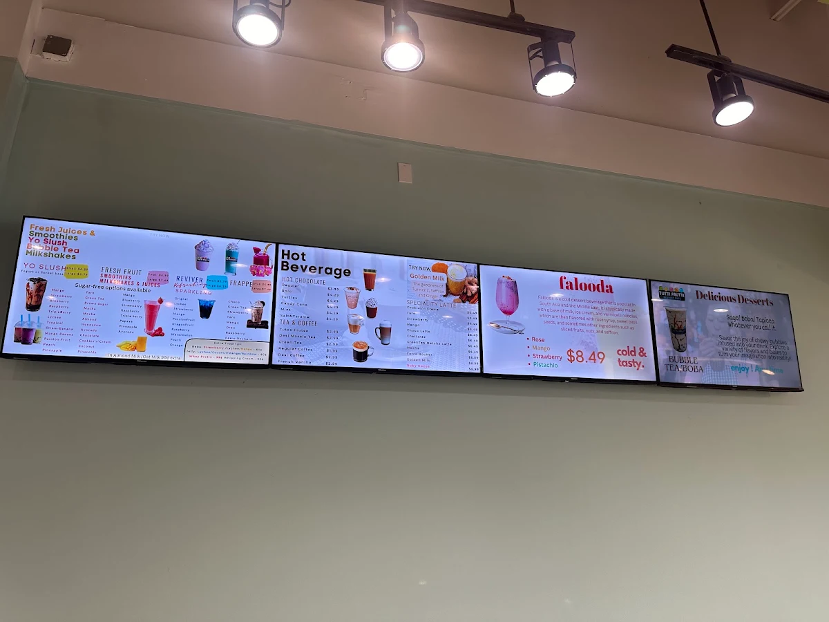 Menu, Flavour Bites Frozen Yogurt & Street Food Cafe