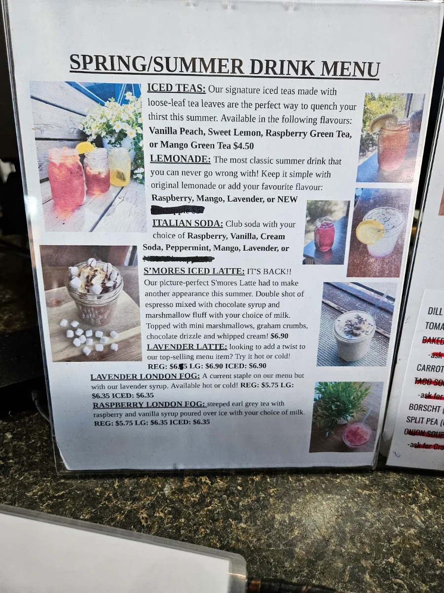 Menu, Cafe Haven