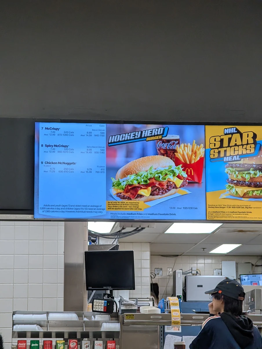 Menu, McDonald's