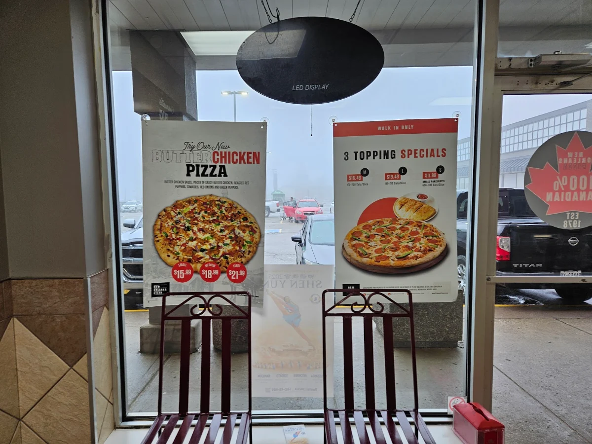 Menu, New Orleans Pizza