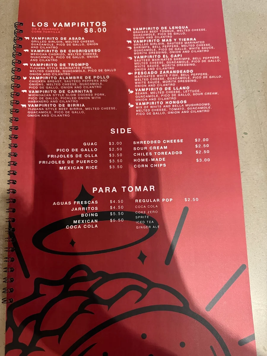 Menu, SANTO TACO
