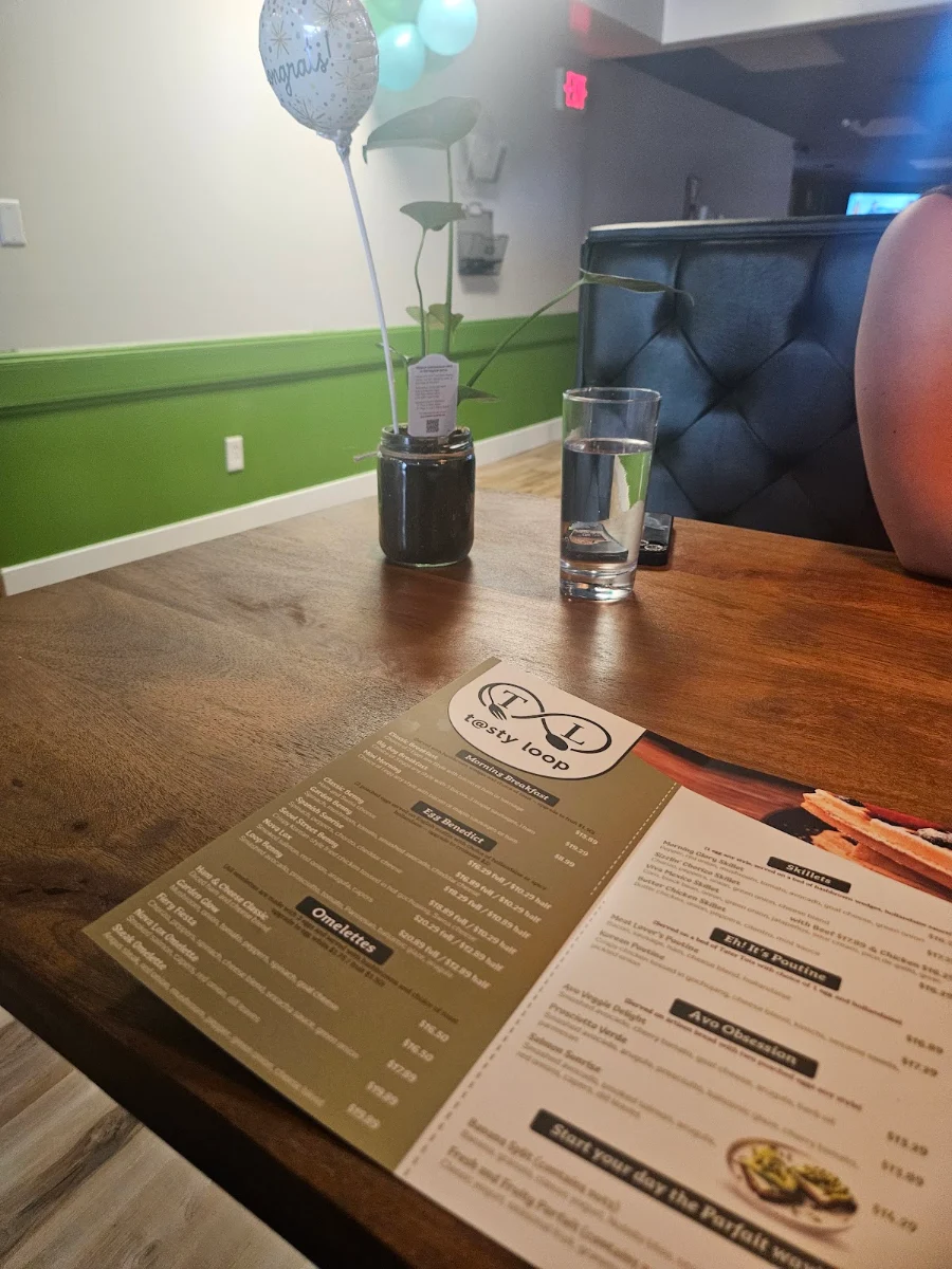 Menu, Tasty Loop Cafe