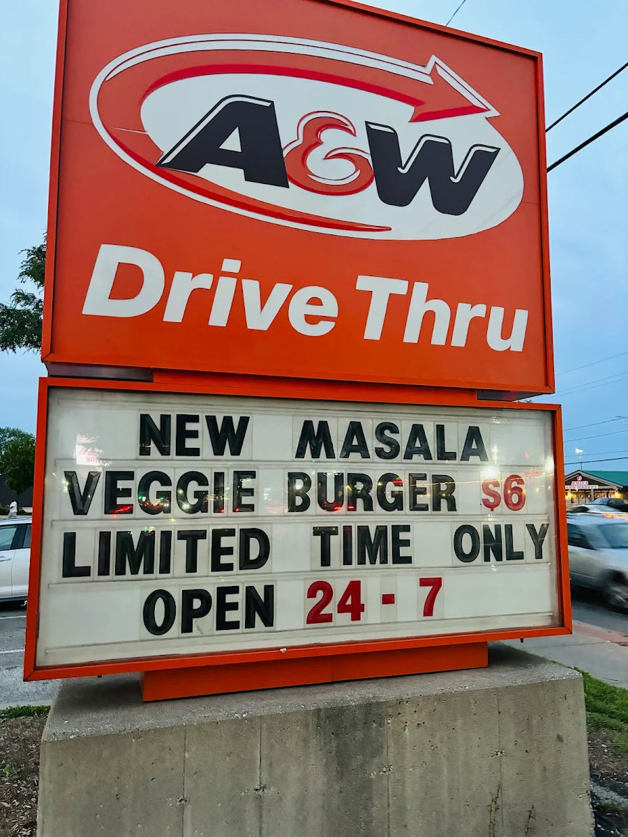 Menu, A&W Canada