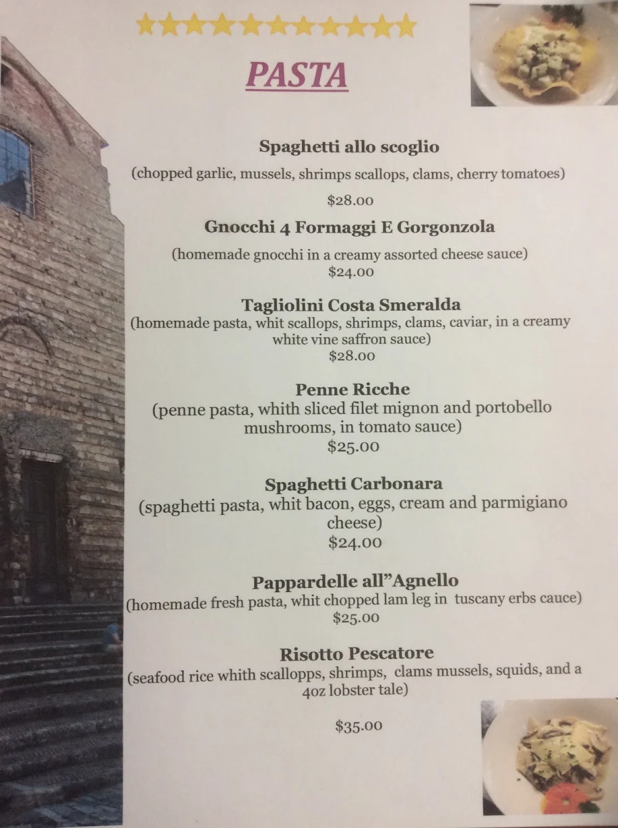 Menu, Del Piacere