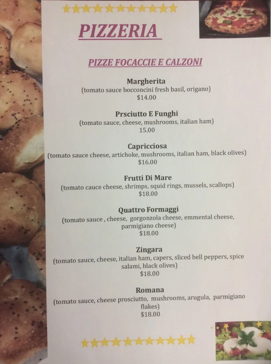 Menu, Del Piacere