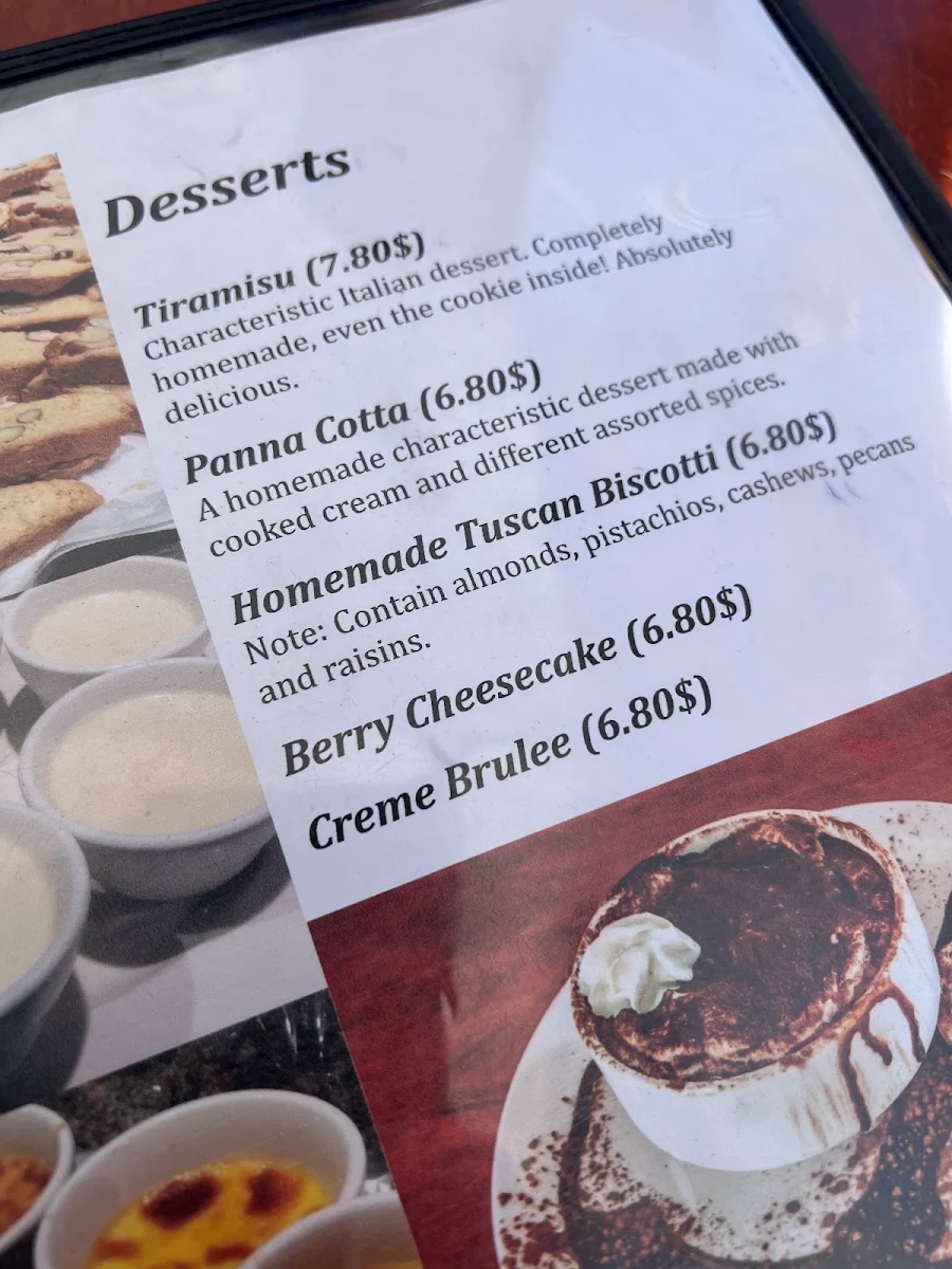 Menu, Del Piacere