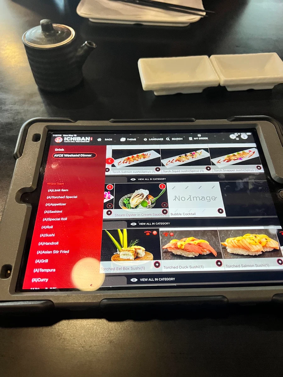 Menu, Ichiban Asian All You Can Eat Markham