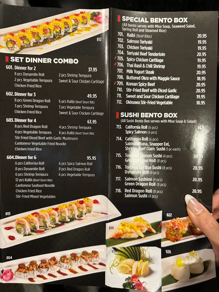 Menu, Ichiban Asian All You Can Eat Markham