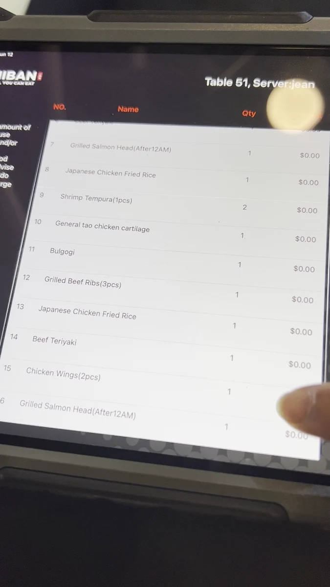 Menu, Ichiban Asian All You Can Eat Markham