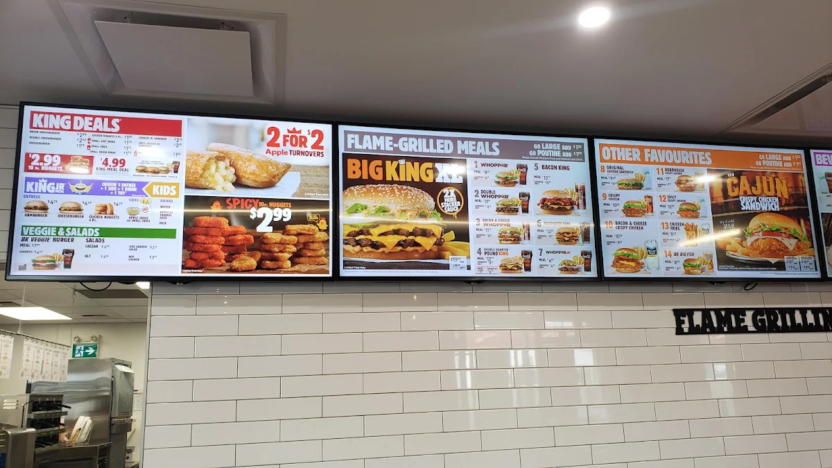 Menu, Burger King