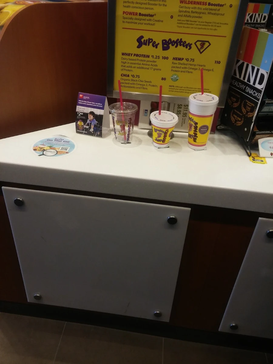 Menu, Booster Juice
