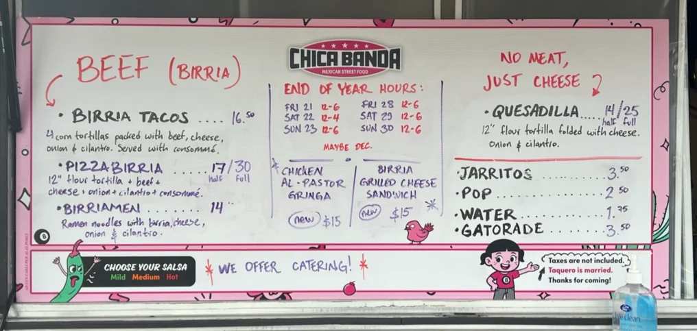 Menu, Chica Banda