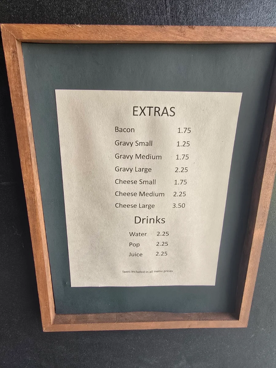 Menu, Roadside Cravings
