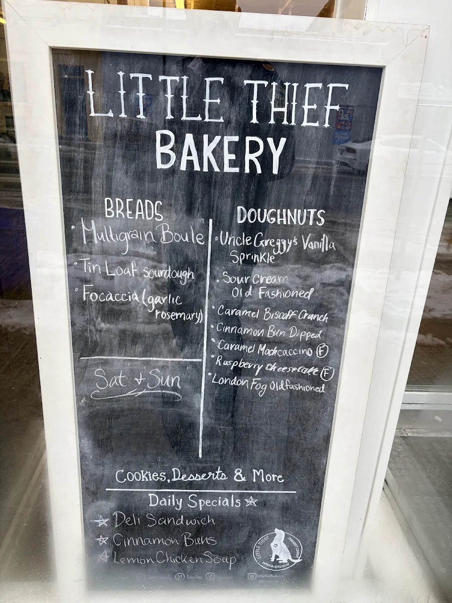 Menu, Little Thief Bakery Co.