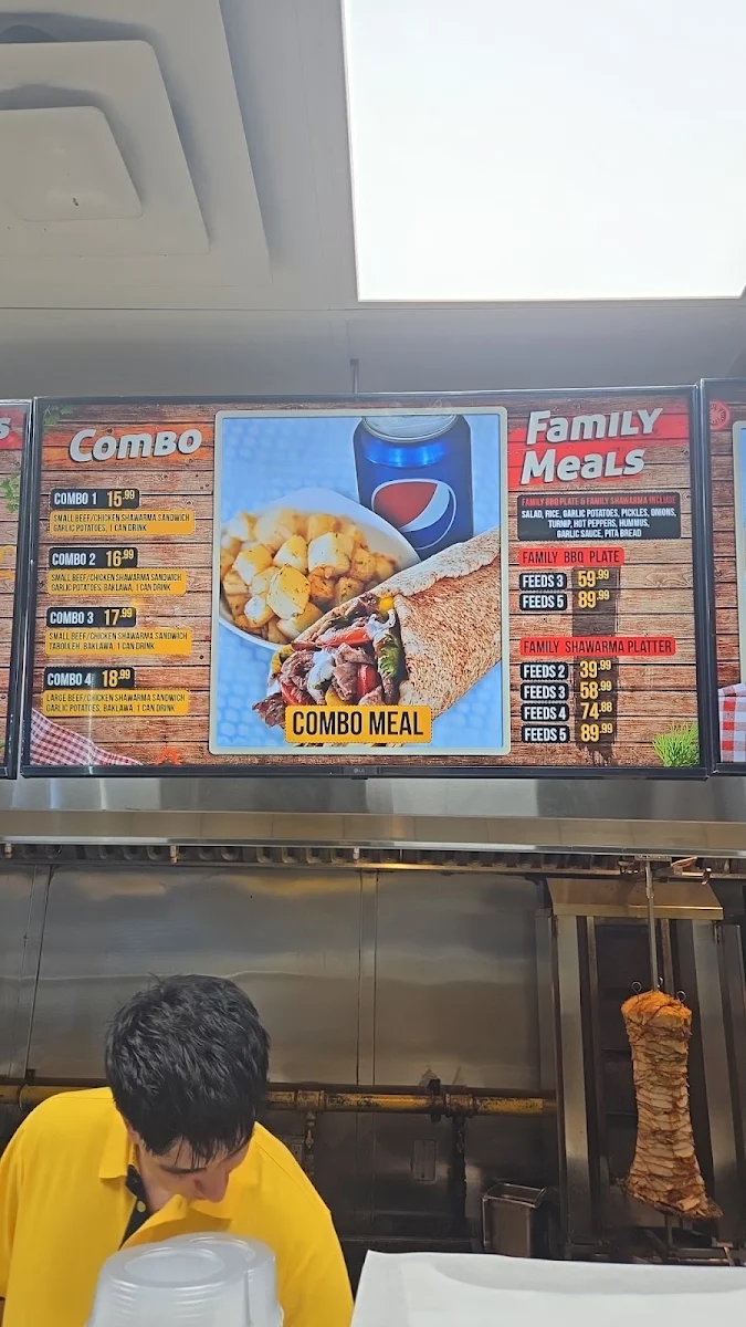 Menu, Bank Shawarma & Poutine
