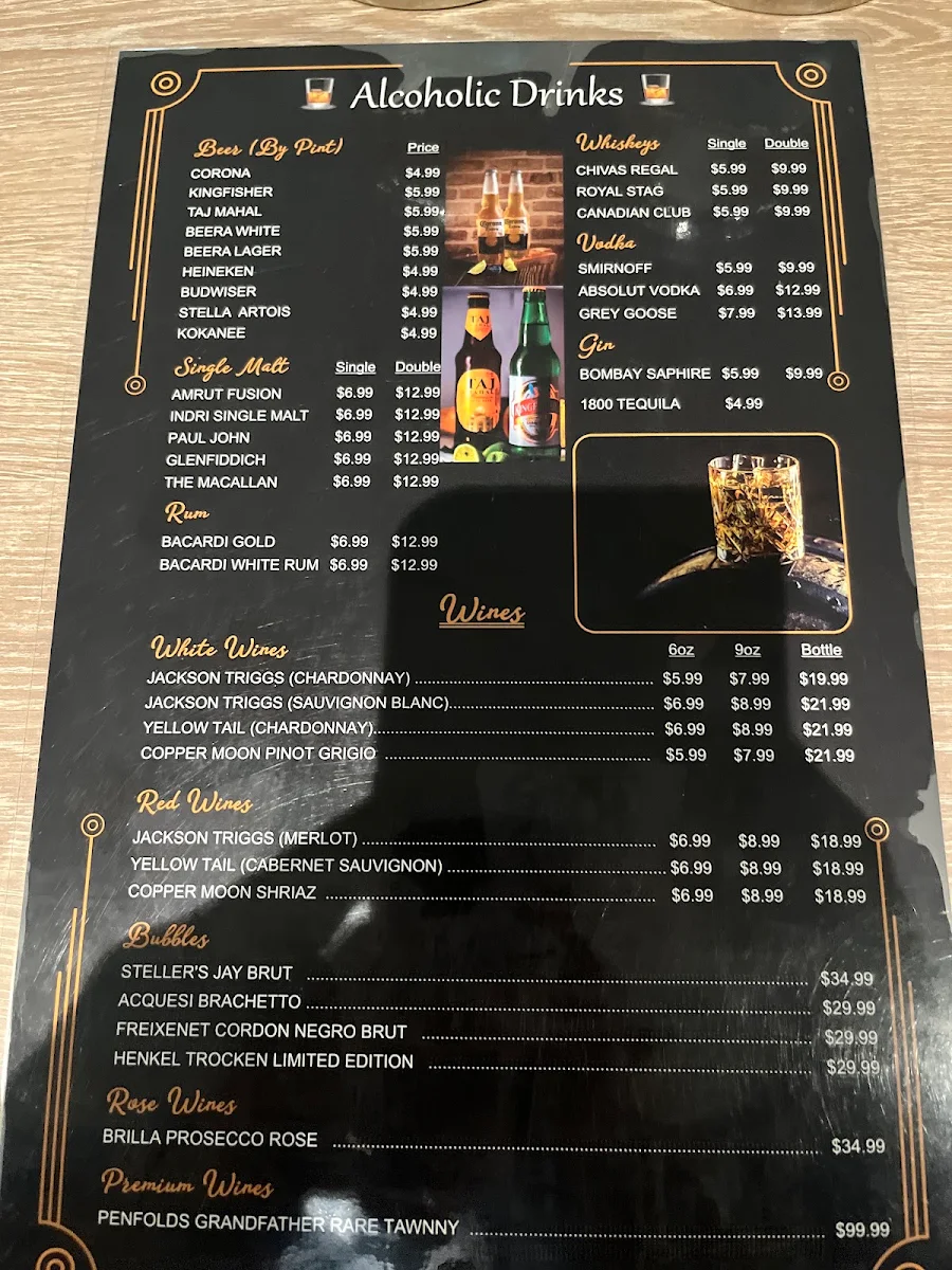 Menu, Veerji's Haweli