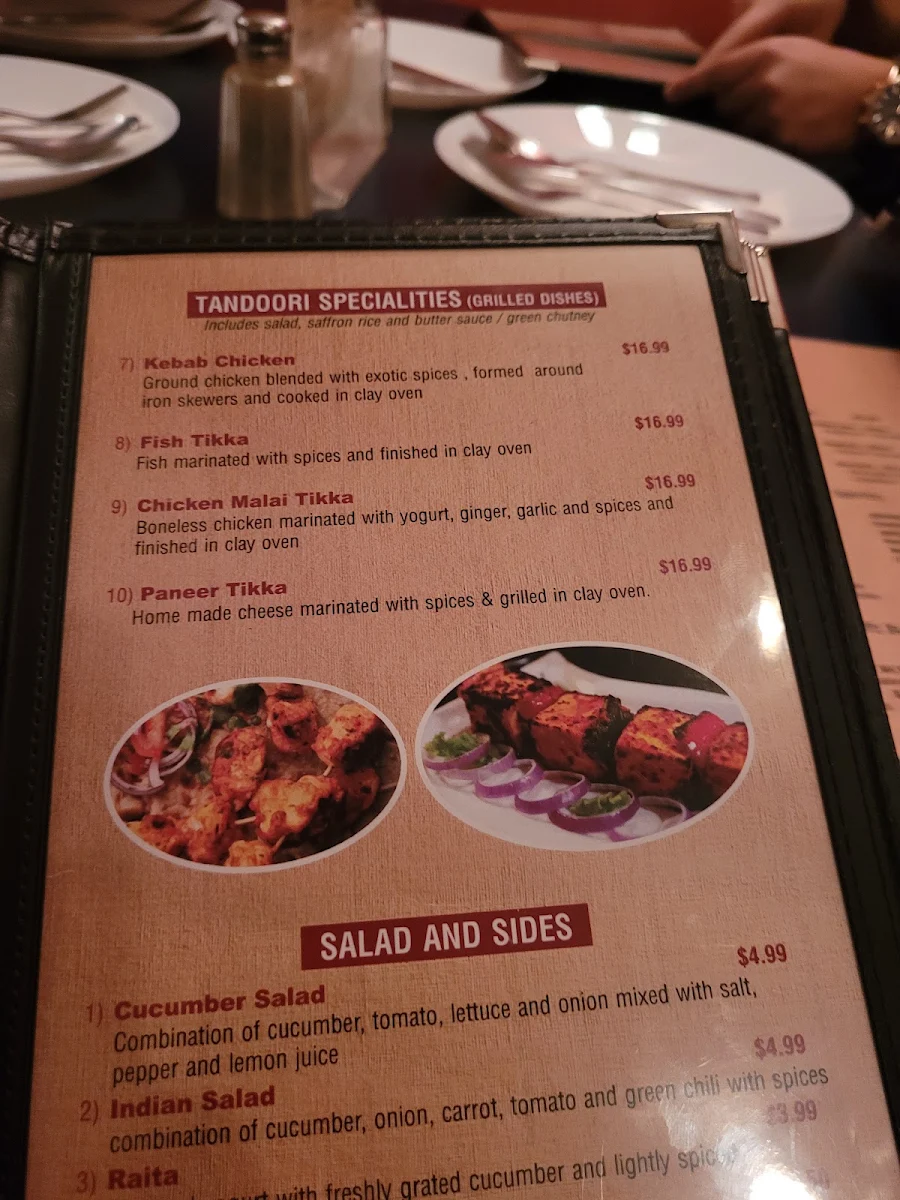 Menu, New Taste Of India Restaurant