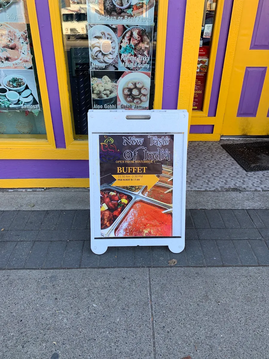 Menu, New Taste Of India Restaurant