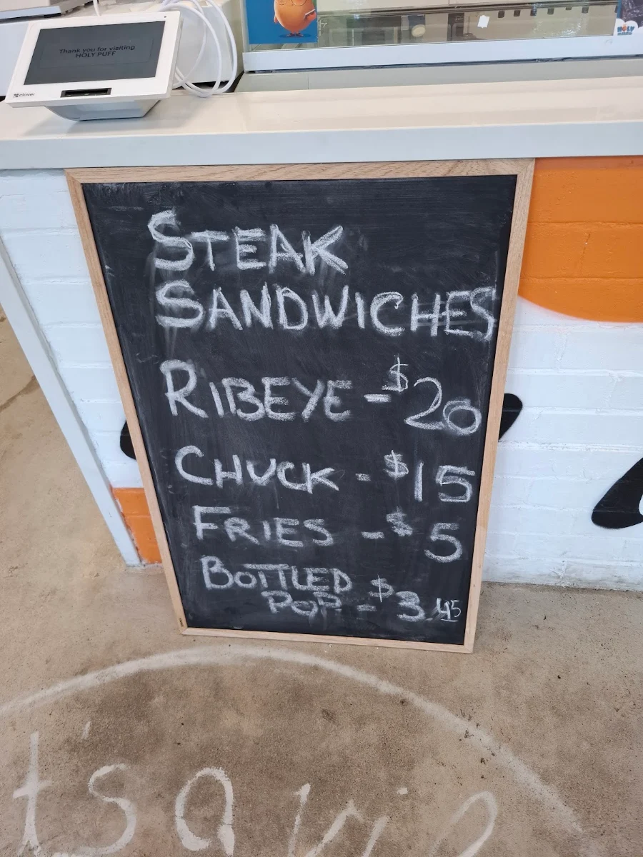 Menu, HOLY COW STEAK SANDWICHES