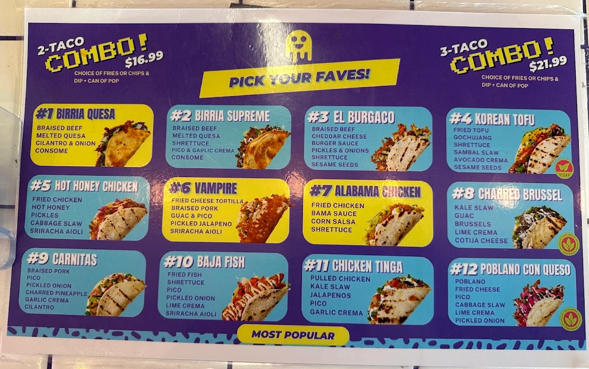 Menu, Ghost Taco