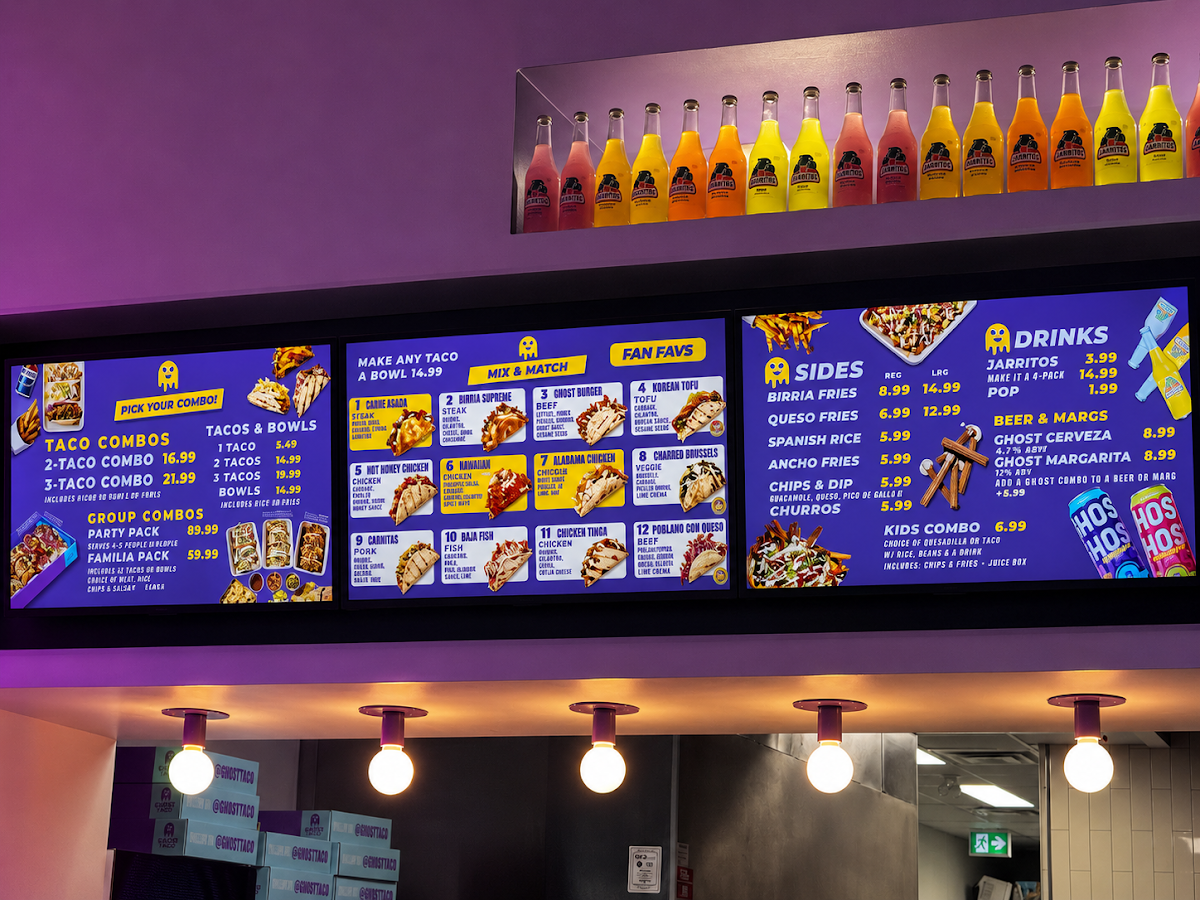Menu, Ghost Taco