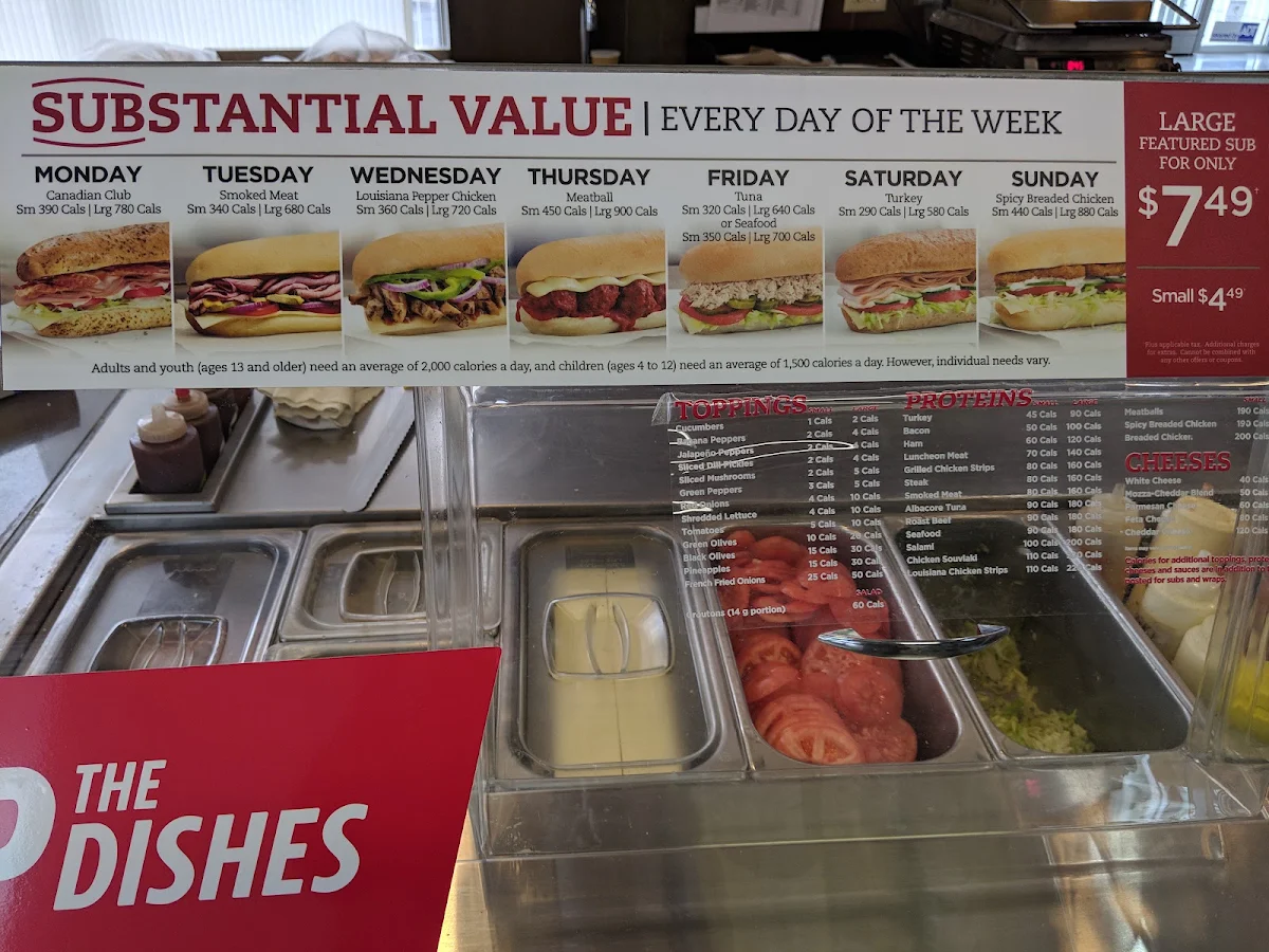 Menu, MR.SUB