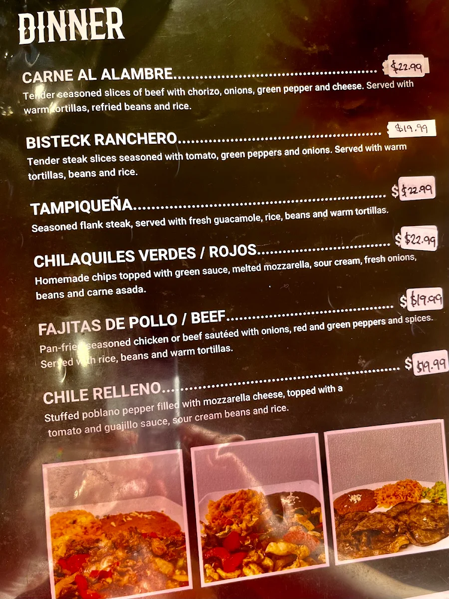 Menu, TacoRiendo Mexican Cantina Inc