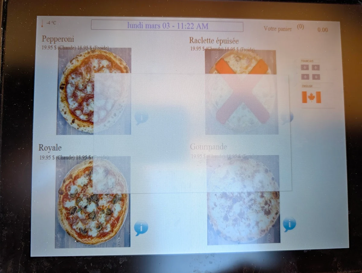 Menu, La boîte à pizz’