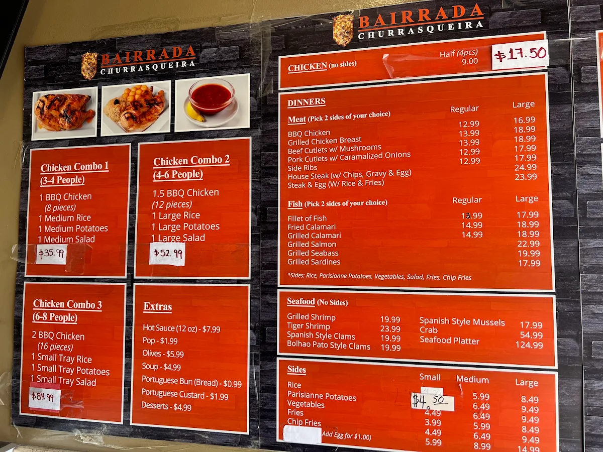 Menu, Bairrada Churrasqueira