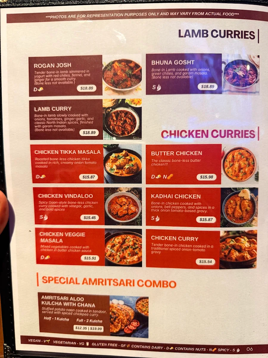 Menu, Sizzle & Spice - Truro Downtown