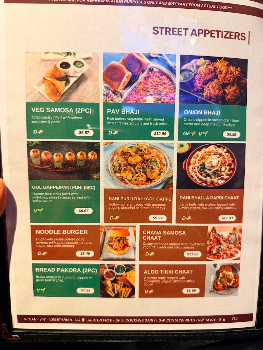 Menu, Sizzle & Spice - Truro Downtown