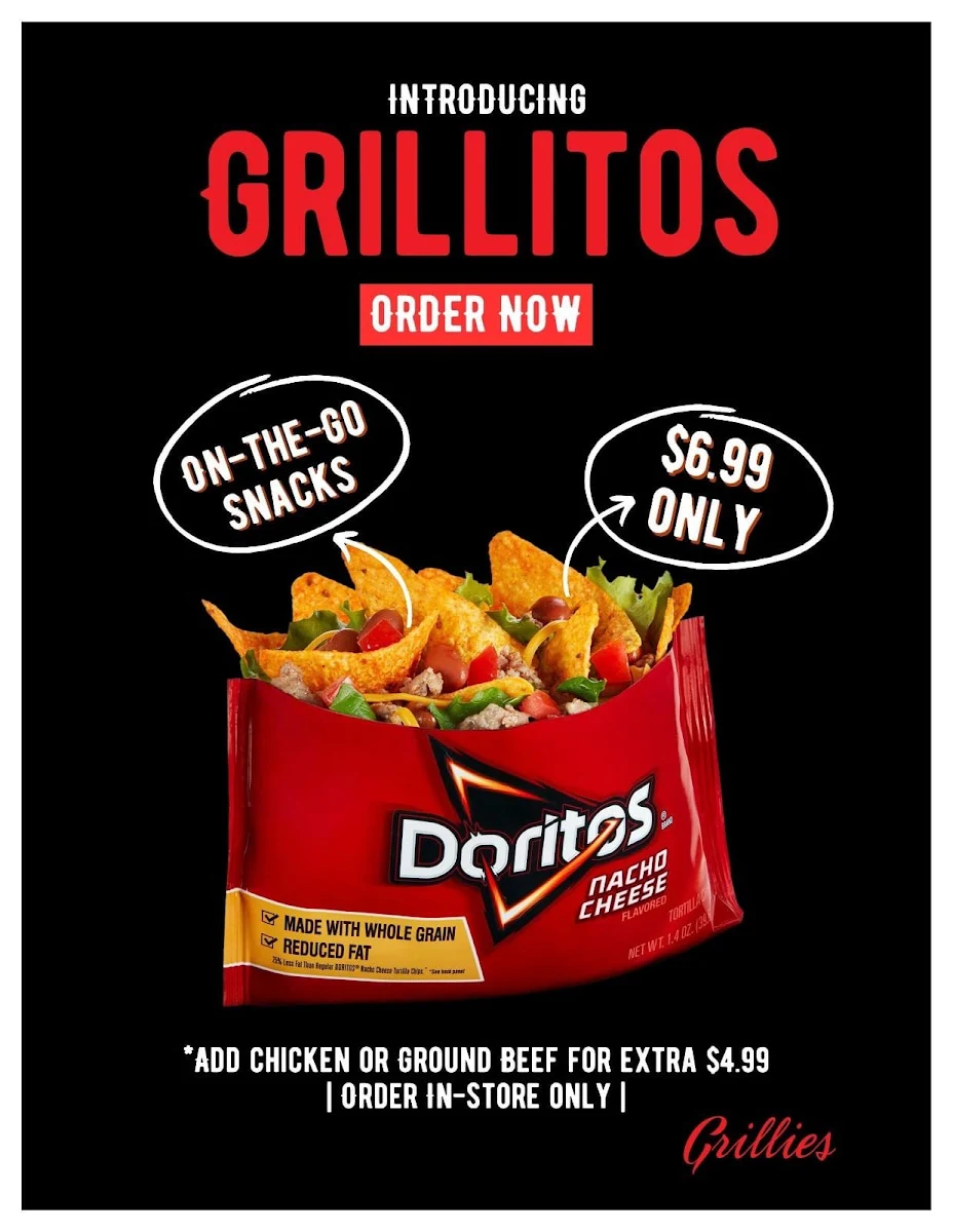Menu, Grillies (Yonge & Sheppard)
