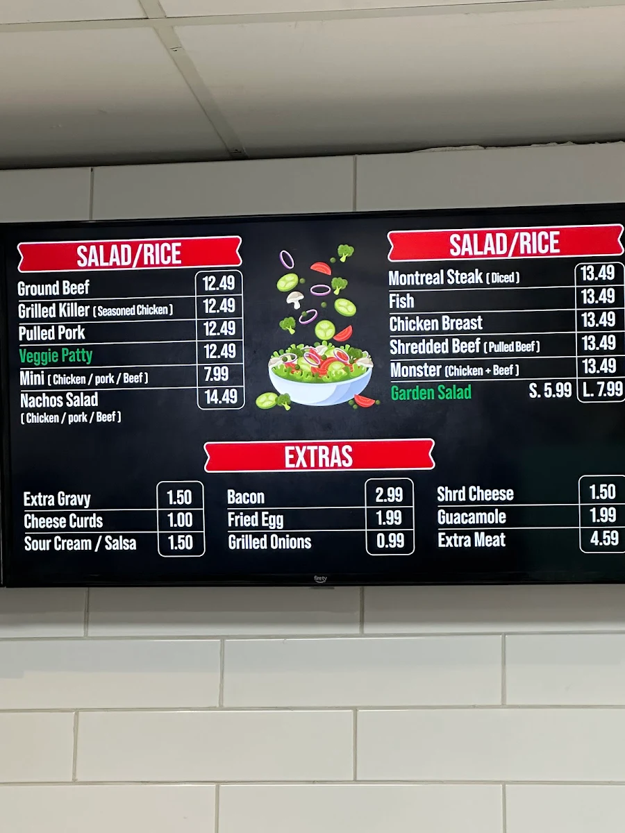 Menu, Grillies (Yonge & Sheppard)