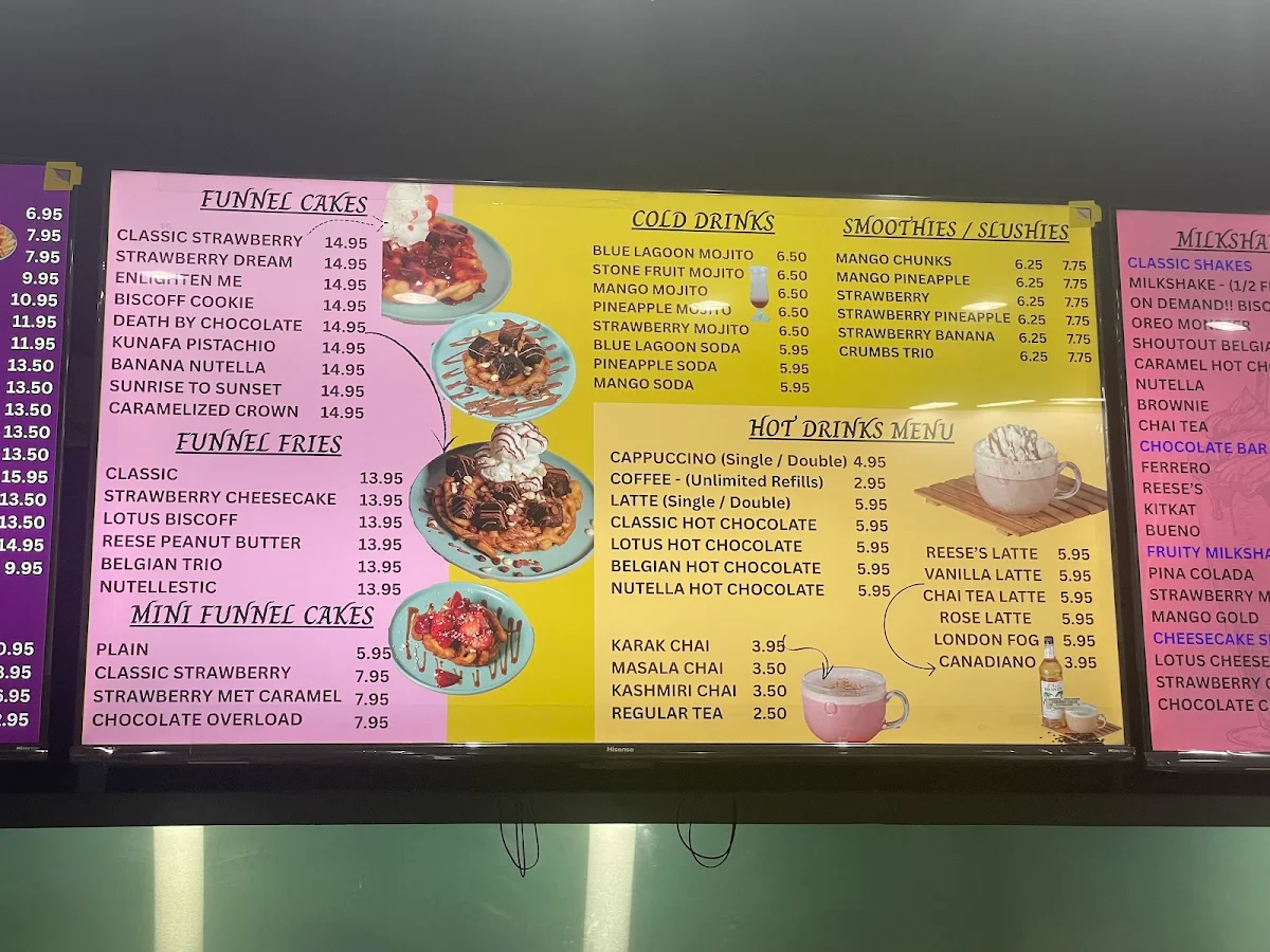 Menu, Crumbs & Cream - Ultimate Dessert Spot