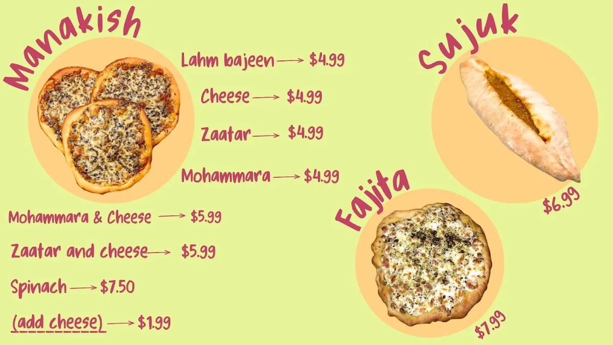 Menu, Baklava Al Sharq Sweets & Bakery
