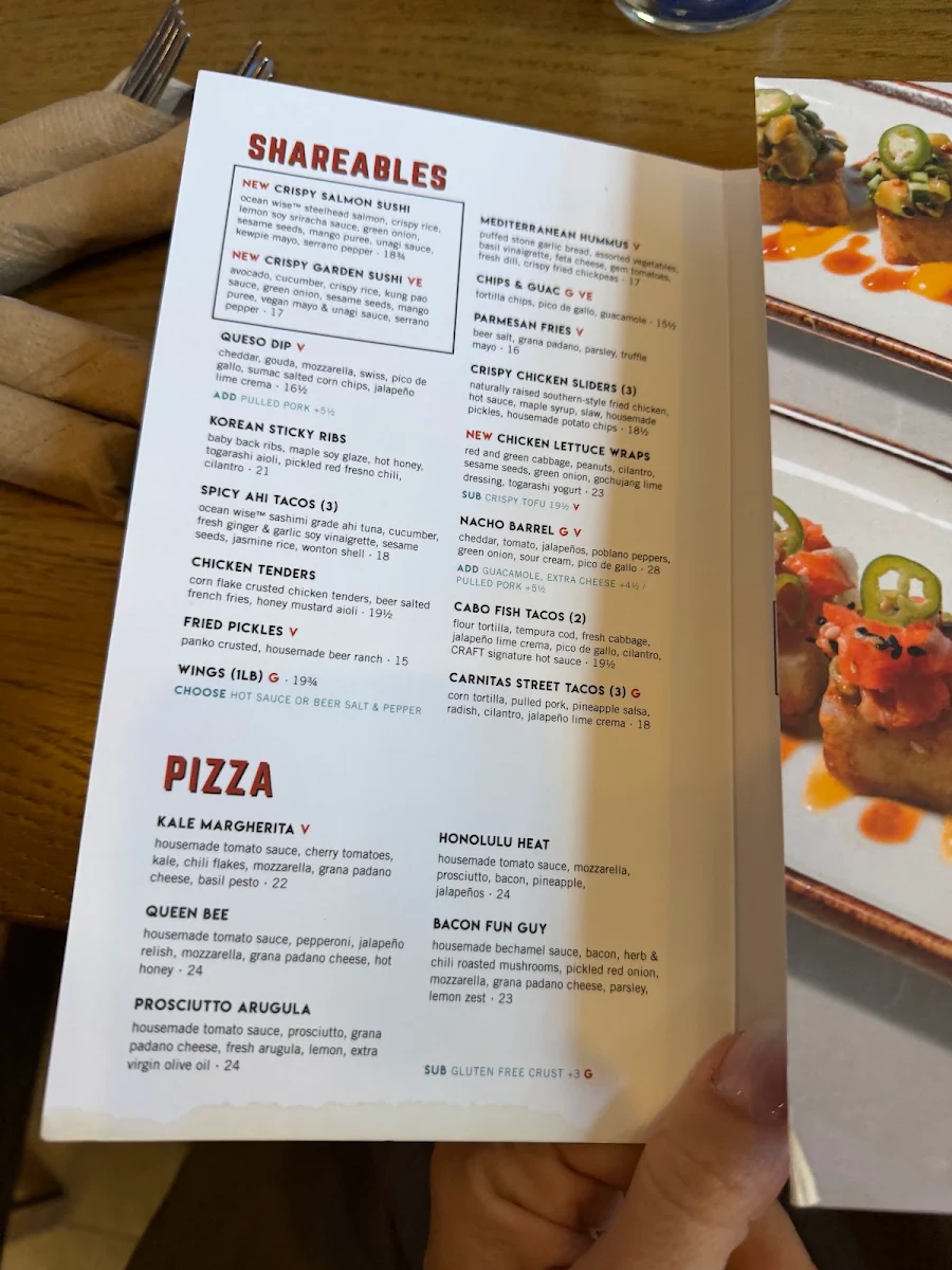 Menu, CRAFT Beer Market Edmonton