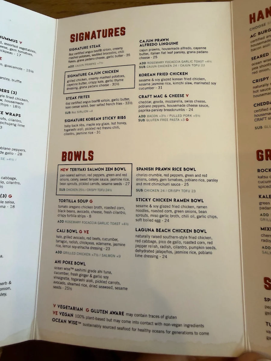 Menu, CRAFT Beer Market Edmonton