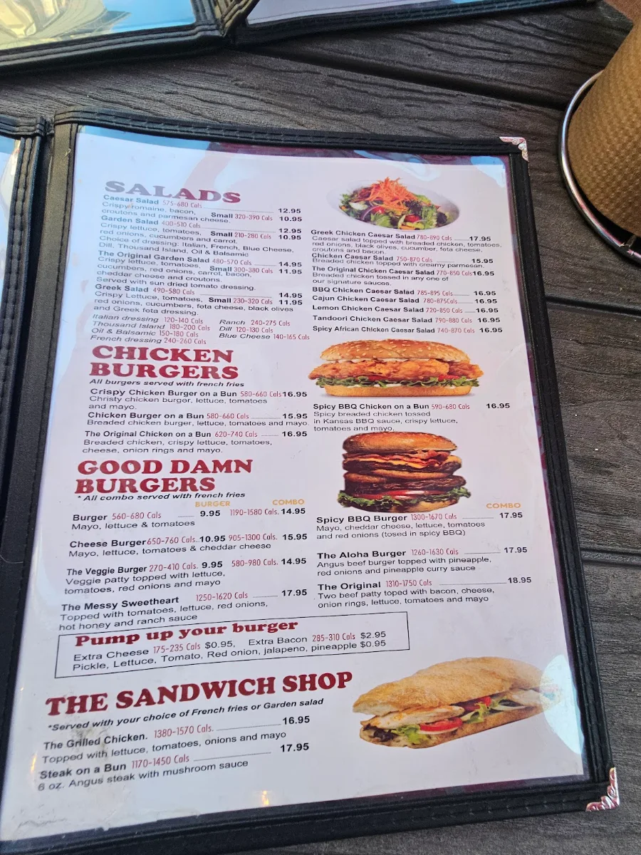 Menu, Winghouse Sundridge