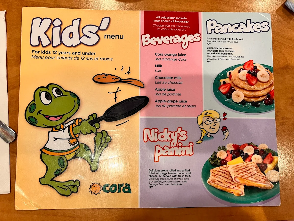 Menu, Cora Breakfast and Lunch