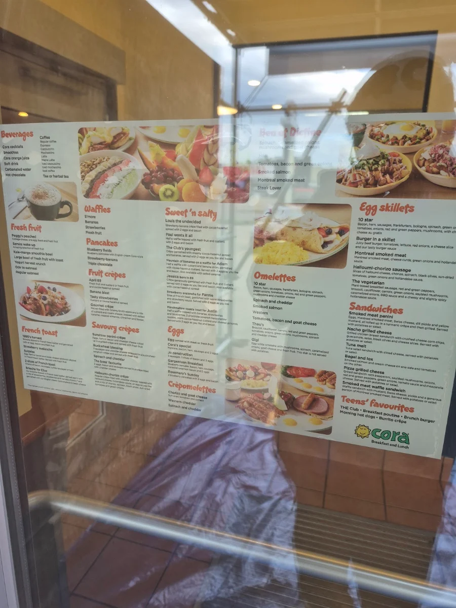 Menu, Cora Breakfast and Lunch
