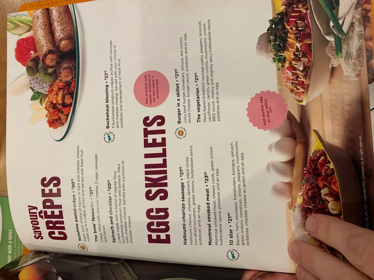 Menu, Cora Breakfast and Lunch