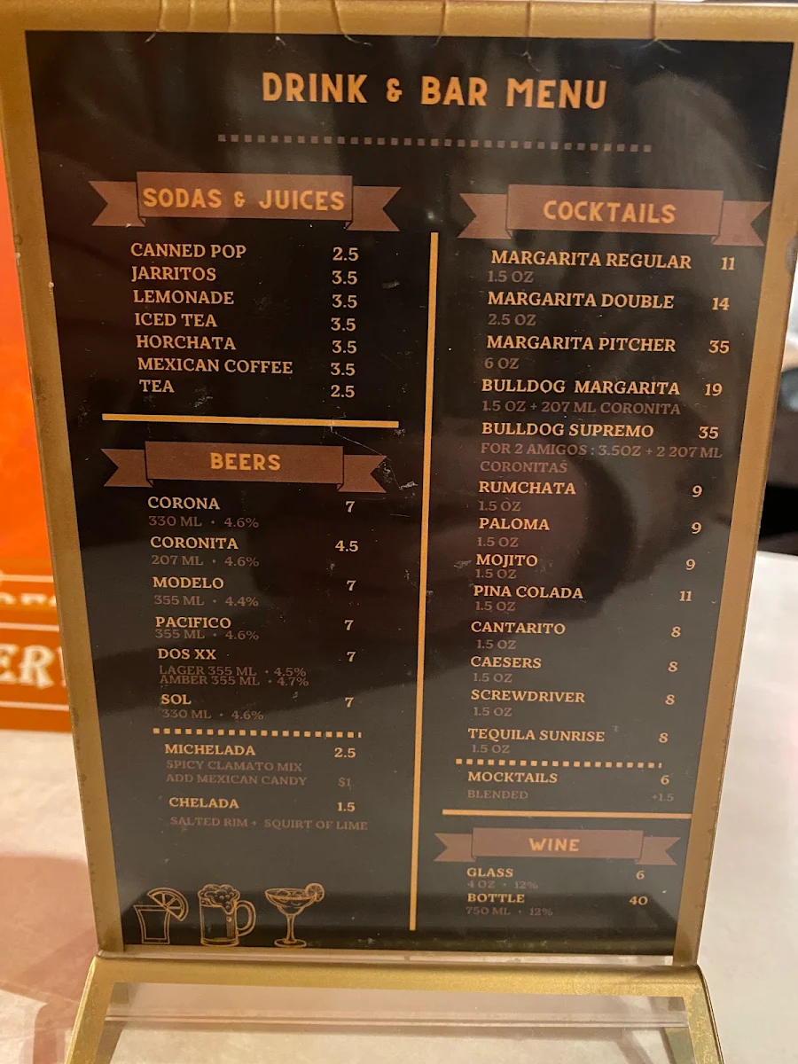 Menu, Corona's Mexican Restaurant Inc