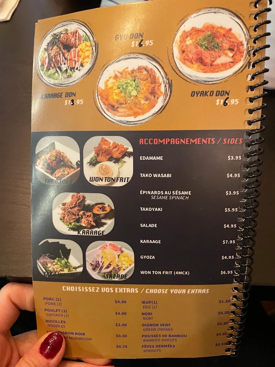Menu, Kazo Ramen Lasalle
