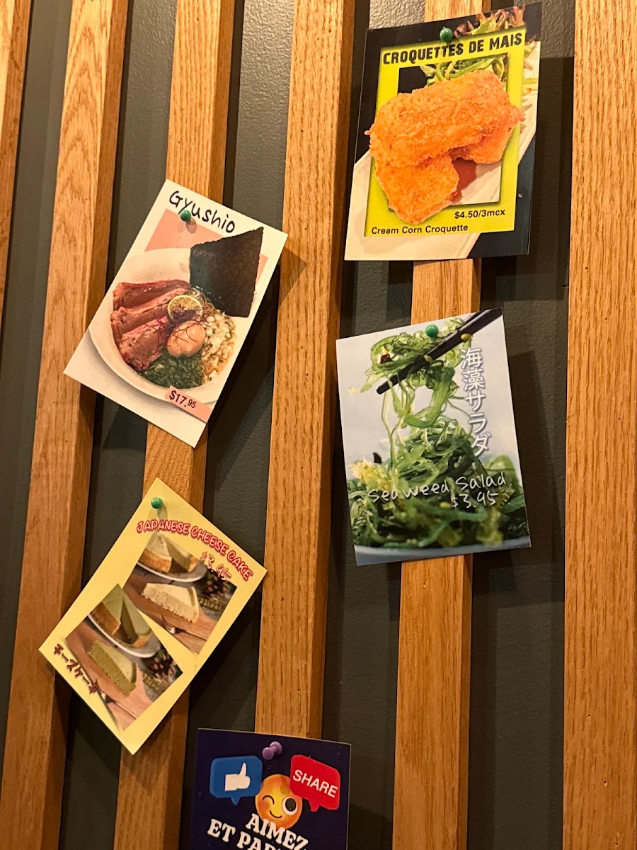 Menu, Kazo Ramen Lasalle