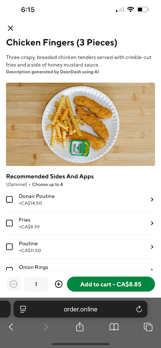 Menu, Simply Donairs