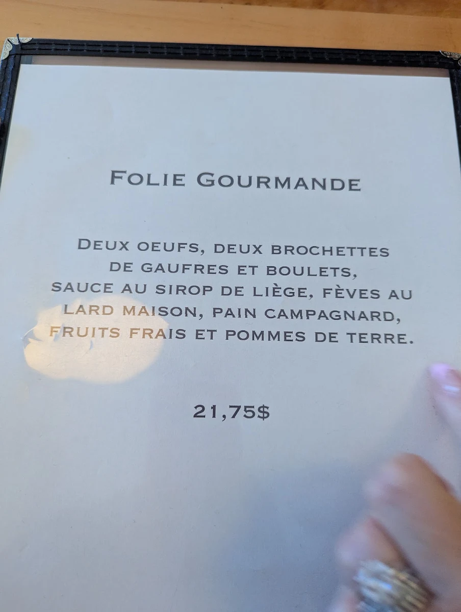 Menu, C'est Belge