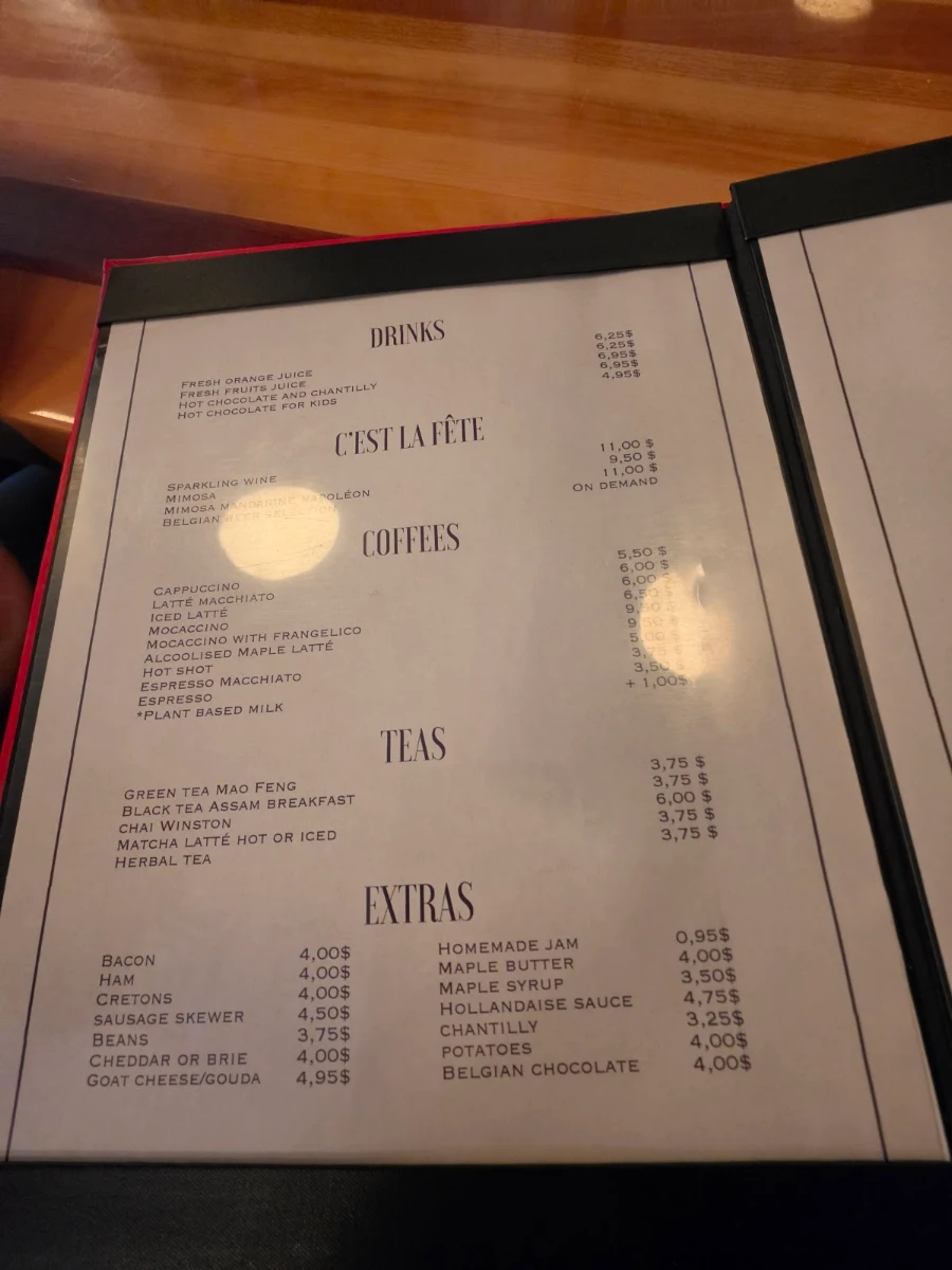 Menu, C'est Belge