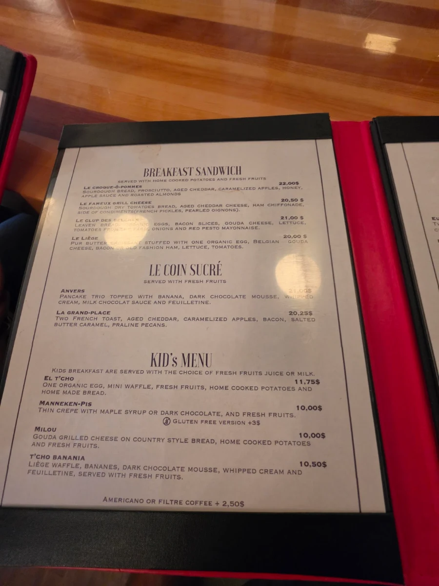 Menu, C'est Belge
