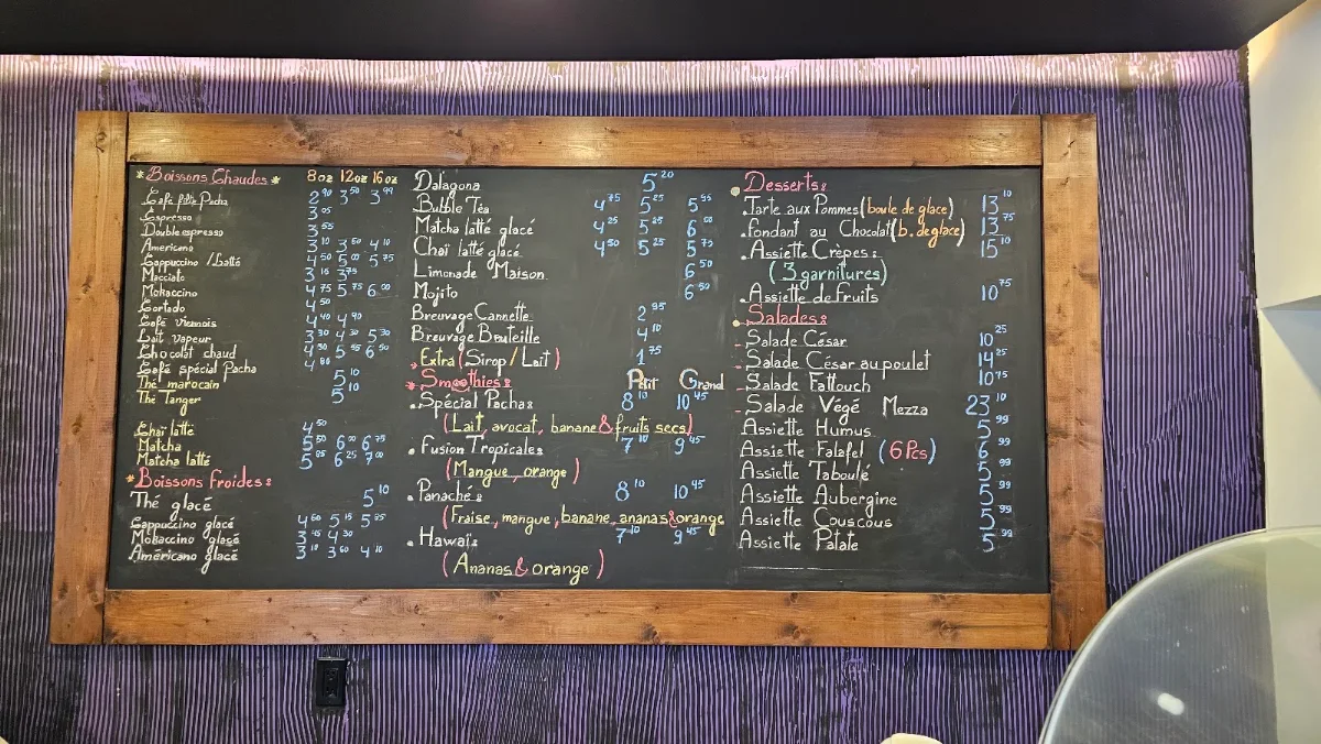 Menu, Pacha