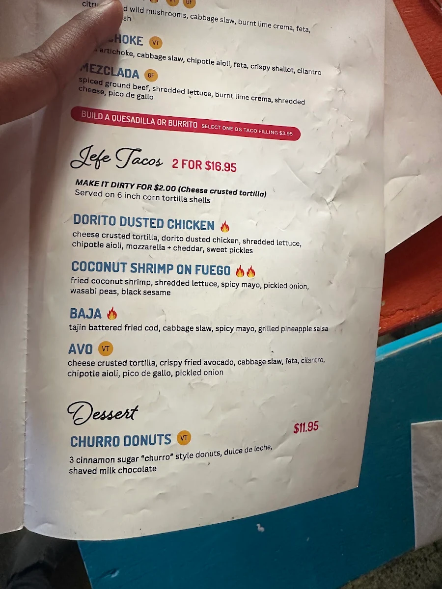 Menu, The Pawn Shop YVR Taco Bar